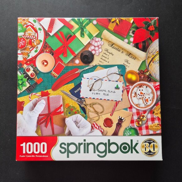 1000 Piece "Santa's Desk" Jigsaw Puzzle - Picture 1 of 2